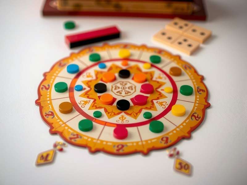 Ludo Magic India Game Board with Colorful Tokens